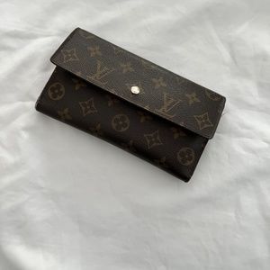 Louis Vuitton, Brown Mono, Unisex Compact Tri-fold Wallet (884AN)